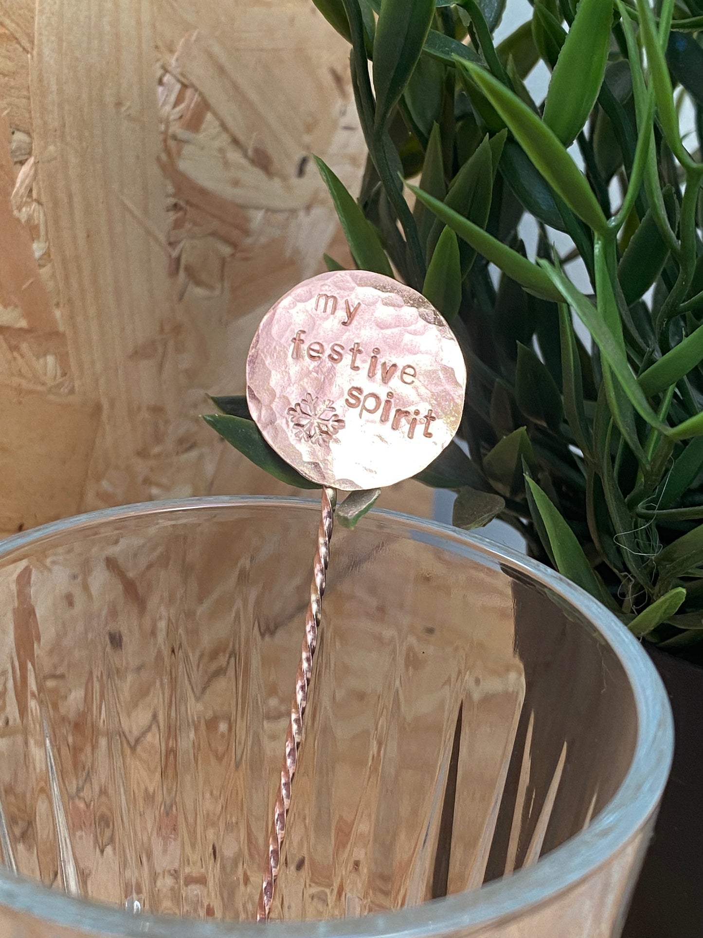 Copper drinks stirrers